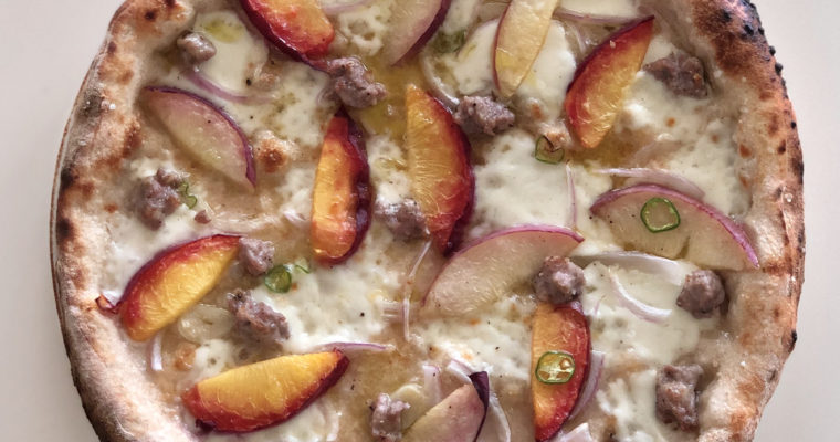 Spicy Summer Peach Pizza Recipe | The Poolside Peach