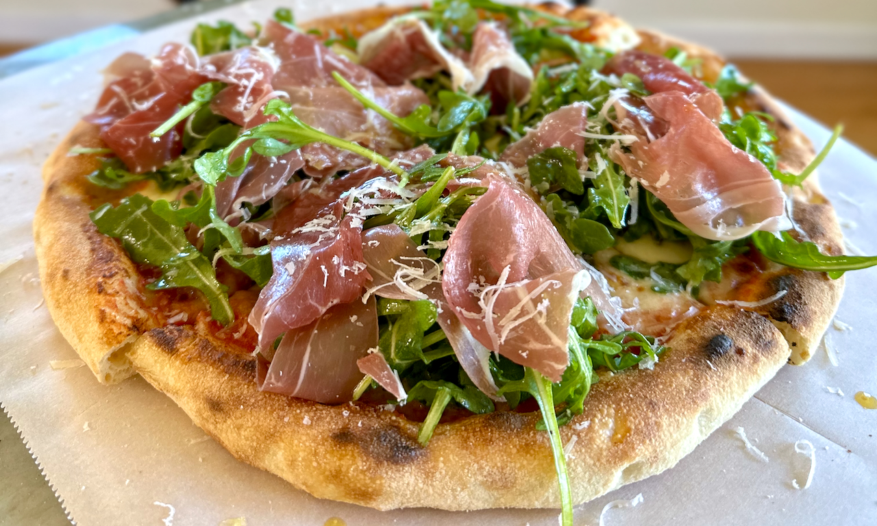 Prosciutto and Arugula Pizza